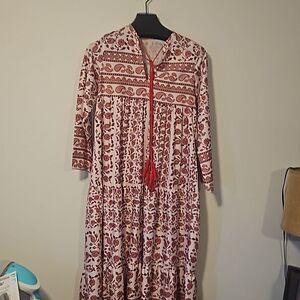 Unbranded woman boho long dress  pink M